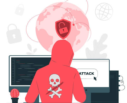 Επιθέσεις Ransomware - Χάκερ Μπροστά Από Υπολογιστή