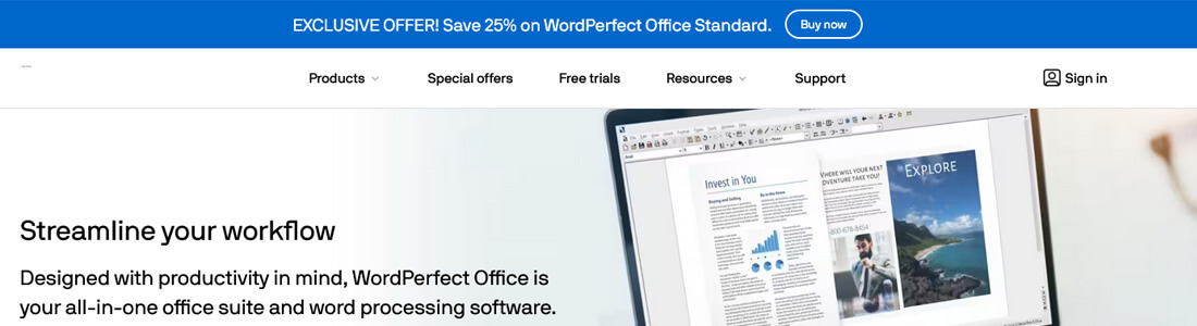 Εναλλακτικές Λύσεις Microsoft Office - Wordperfect Office Αρχική